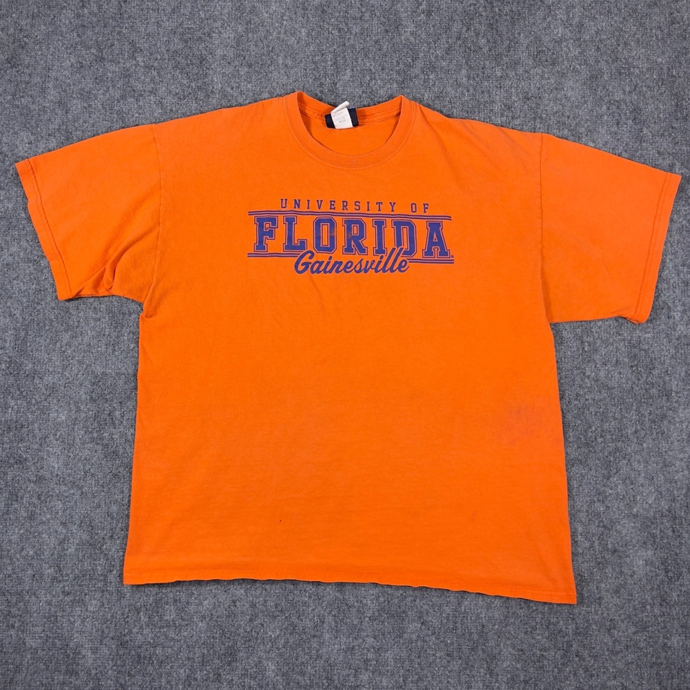 University of Florida Gainesville Distressed T-Shirt Mens XL Orange Graphic